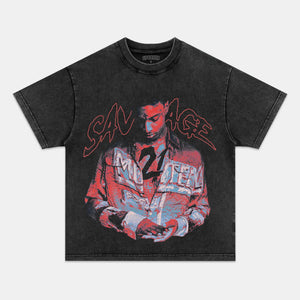 21 SAVAGE SLAUGHTER TAPE TEE - Y2K VINTAGES