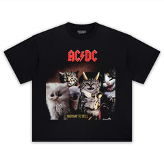 AC DC CAT TEE