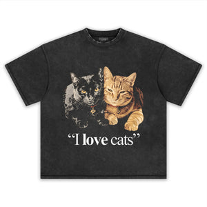 ATEBA GAUTIER - I LOVE CATS TANK TOP & TEE & LONG SLEEVE & LAYERED LS & HOODIE