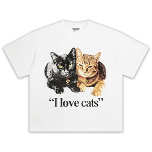 ATEBA GAUTIER - I LOVE CATS TANK TOP & TEE & LONG SLEEVE & LAYERED LS & HOODIE