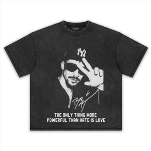 BAD BUNNY - THE ONLY THING MORE POWERFUL THAN HATEIS LOVE TEE & LS & HOODIE