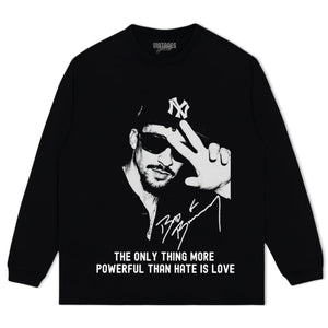 BAD BUNNY - THE ONLY THING MORE POWERFUL THAN HATEIS LOVE TEE & LS & HOODIE