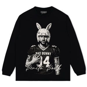 BAD BUNNY FOOTBALL, COMFORT COLORS BENITO BOWL TEE & LS & HOODIE