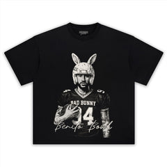 BAD BUNNY FOOTBALL, COMFORT COLORS BENITO BOWL TEE & LS & HOODIE