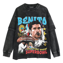 BAD BUNNY & SUPER BOWL 2026 V6 LAYERED LONG SLEEVE
