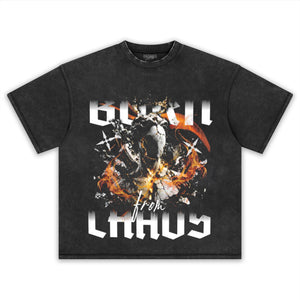 BORN FROM CHAOS GRAPHIC STREETWEAR TANK TOP & TEE & LONG SLEEVE & LAYERED LS & HOODIE