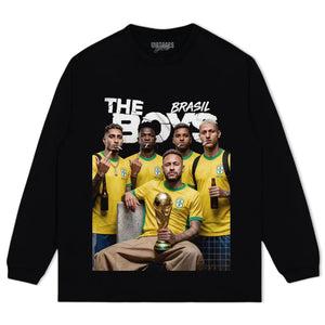 BRASIL THE BOYS FOOTBALL PRINT TANK TOP & TEE & LONG SLEEVE & LAYERED LS & HOODIE