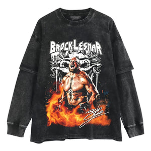 BROCK LESNAR WWE TANK TOP & TEE & LONG SLEEVE & LAYERED LS & HOODIE