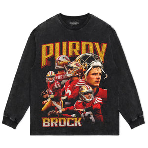 BROCK PURDY V5 VINTAGE 49ERS TANK TOP & TEE & LONG SLEEVE & LAYERED LS & HOODIE