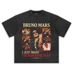 BRUNO MARS ROMANTIC TOUR VINTAGE TANK TOP & TEE & LONG SLEEVE & LAYERED LS & HOODIE