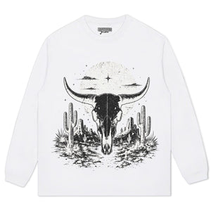 BULL SKULL WESTERN TANK TOP & TEE & LONG SLEEVE & LAYERED LS & HOODIE
