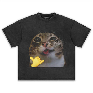 CAT MEMES FUNNY V4 TEE & LS & HOODIE