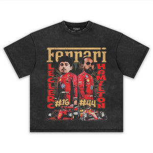 CHARLES LECLERC & LEWIS HAMILTON TEE