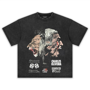 CHARLES OLIVEIRA LION AMONG LIONS TEE & LS & HOODIE