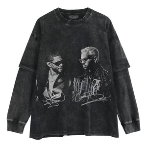 CHRIS BROWN & USHER THE R&B TOUR V7 TANK TOP & TEE & LONG SLEEVE & LAYERED LS & HOODIE