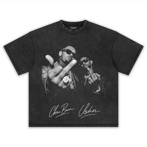 CHRIS BROWN & USHER V2 TANK TOP & TEE & LONG SLEEVE & LAYERED LS & HOODIE