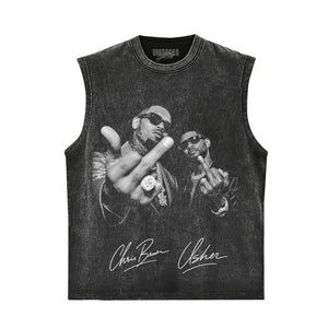 CHRIS BROWN & USHER V2 TANK TOP & TEE & LONG SLEEVE & LAYERED LS & HOODIE