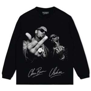 CHRIS BROWN & USHER V2 TANK TOP & TEE & LONG SLEEVE & LAYERED LS & HOODIE