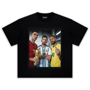 CRISTIANO RONALDO & LIONEL MESSI & NEYMAR JR. TANK TOP & TEE & LONG SLEEVE & LAYERED LS & HOODIE