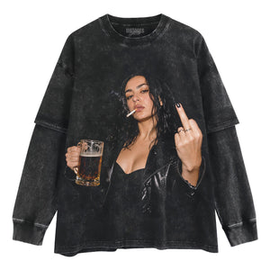 Charli XCX MIDDLE FINGER TANK TOP & TEE & LONG SLEEVE & LAYERED LS & HOODIE