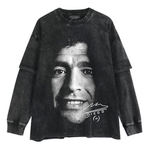 DIEGO MARADONA BIG FACE TANK TOP & TEE & LONG SLEEVE & LAYERED LS & HOODIE