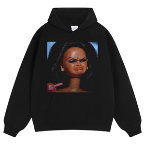 DISGUSTED BLACK BARBIE FACE MEME TANK TOP & TEE & LONG SLEEVE & LAYERED LS & HOODIE