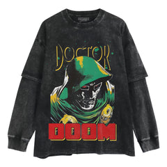 DOCTOR DOOM VINTAGE V3 LAYERED LONG SLEEVE