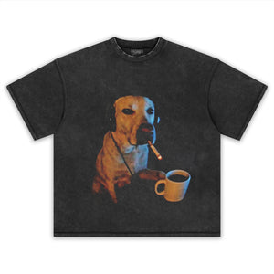 DOG SMOKING V2 TANK TOP & TEE & LONG SLEEVE & LAYERED LS & HOODIE