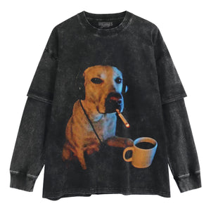 DOG SMOKING V2 TANK TOP & TEE & LONG SLEEVE & LAYERED LS & HOODIE