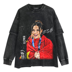 EILEEN GU - GOLD LAYERED LONG SLEEVE