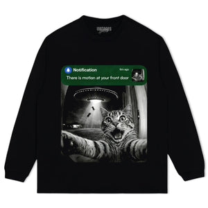 FRONT DOOR RACCOON CAT SURPRISE VISITOR TEE & LS & HOODIE