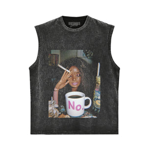 FUNNY DISGUSTING DOLL FACE MEME SMOKING TANK TOP & TEE & LONG SLEEVE & LAYERED LS & HOODIE