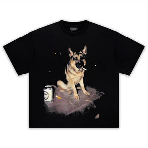 GERMAN SHEPHERD SMOKING MEME TANK TOP & TEE & LONG SLEEVE & LAYERED LS & HOODIE