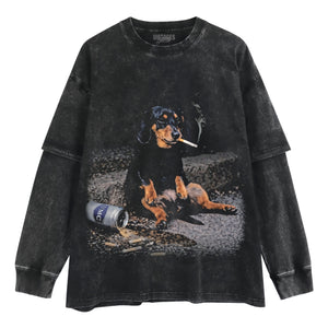 HARD DAYS - DACHSHUND TANK TOP & TEE & LONG SLEEVE & LAYERED LS & HOODIE