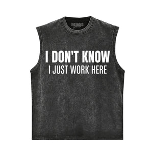 I JUST WORK HERE TANK TOP & TEE & LONG SLEEVE & LAYERED LS & HOODIE