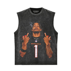 JA’MARR CHASE MIDDLE FINGER TANK TOP & TEE & LONG SLEEVE & LAYERED LS & HOODIE