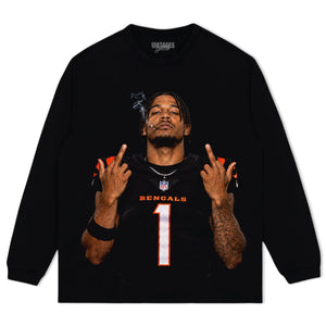 JA’MARR CHASE MIDDLE FINGER TANK TOP & TEE & LONG SLEEVE & LAYERED LS & HOODIE