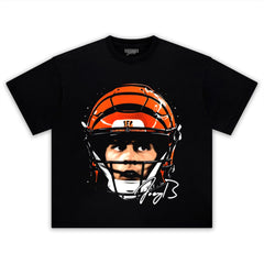 JOE BURROW CINCINNATI HELMET TANK TOP & TEE & LONG SLEEVE & LAYERED LS & HOODIE
