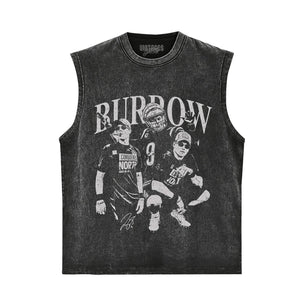 JOE BURROW FUNNY FOOTBALL VINTAGE TANK TOP & TEE & LONG SLEEVE & LAYERED LS & HOODIE