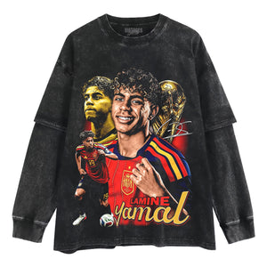 LAMINE YAMAL 2026 VINTAGE V2 TANK TOP & TEE & LONG SLEEVE & LAYERED LS & HOODIE
