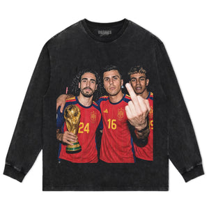 LAMINE YAMAL & MARC CUCURELLA & RODRI FIFA 2026 CHAMPION TANK TOP & TEE & LONG SLEEVE & LAYERED LS & HOODIE