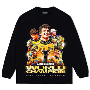 LANDO NORRIS 2025 WORLD CHAMPION V3 TEE & LS & HOODIE