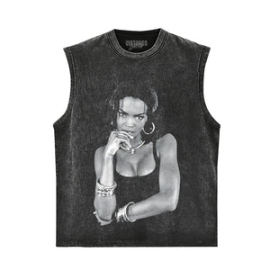 LAURYN HILL 80S 90S VINTAGE LOOK TANK TOP & TEE & LONG SLEEVE & LAYERED LS & HOODIE
