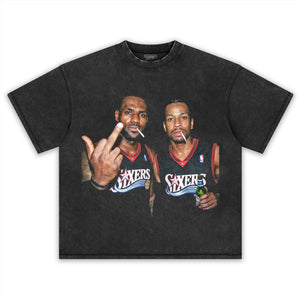 LEBRON JAMES & ALLEN IVERSON FUNNY TANK TOP & TEE & LONG SLEEVE & LAYERED LS & HOODIE