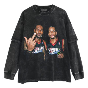 LEBRON JAMES & ALLEN IVERSON FUNNY TANK TOP & TEE & LONG SLEEVE & LAYERED LS & HOODIE