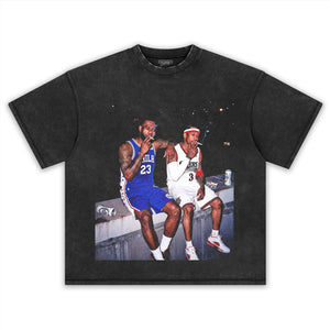 LEBRON JAMES & ALLEN IVERSON FUNNY V1 TANK TOP & TEE & LONG SLEEVE & LAYERED LS & HOODIE