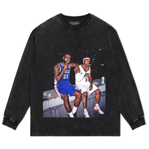 LEBRON JAMES & ALLEN IVERSON FUNNY V1 TANK TOP & TEE & LONG SLEEVE & LAYERED LS & HOODIE