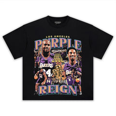 LOS ANGELES LAKERS & PURPLE REIGN VINTAGE TEE & LS & HOODIE