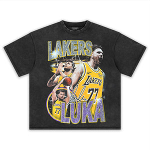 LUKA DONCIC LAKERS BLING GRAPHIC TEE & LS & HOODIE