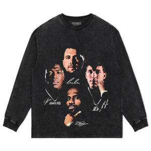 LUKA DONCIC, LEBRON JAMES, AUSTIN REAVES & RUI HACHIMURA RECORDS TEE & LS & HOODIE